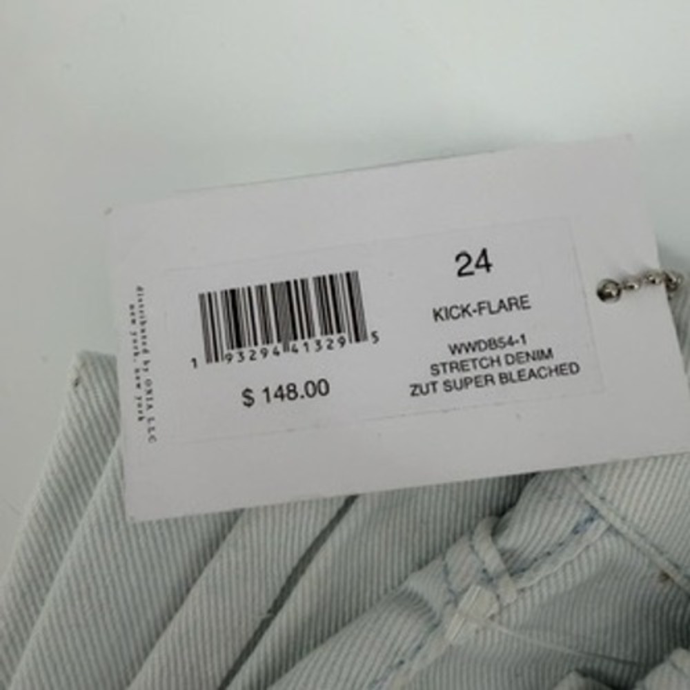 WeWoreWhat Kick-Flare Jeans Super Bleached Light Wash High Rise‎ 24 WWDB54-1 - Picture 4 of 10